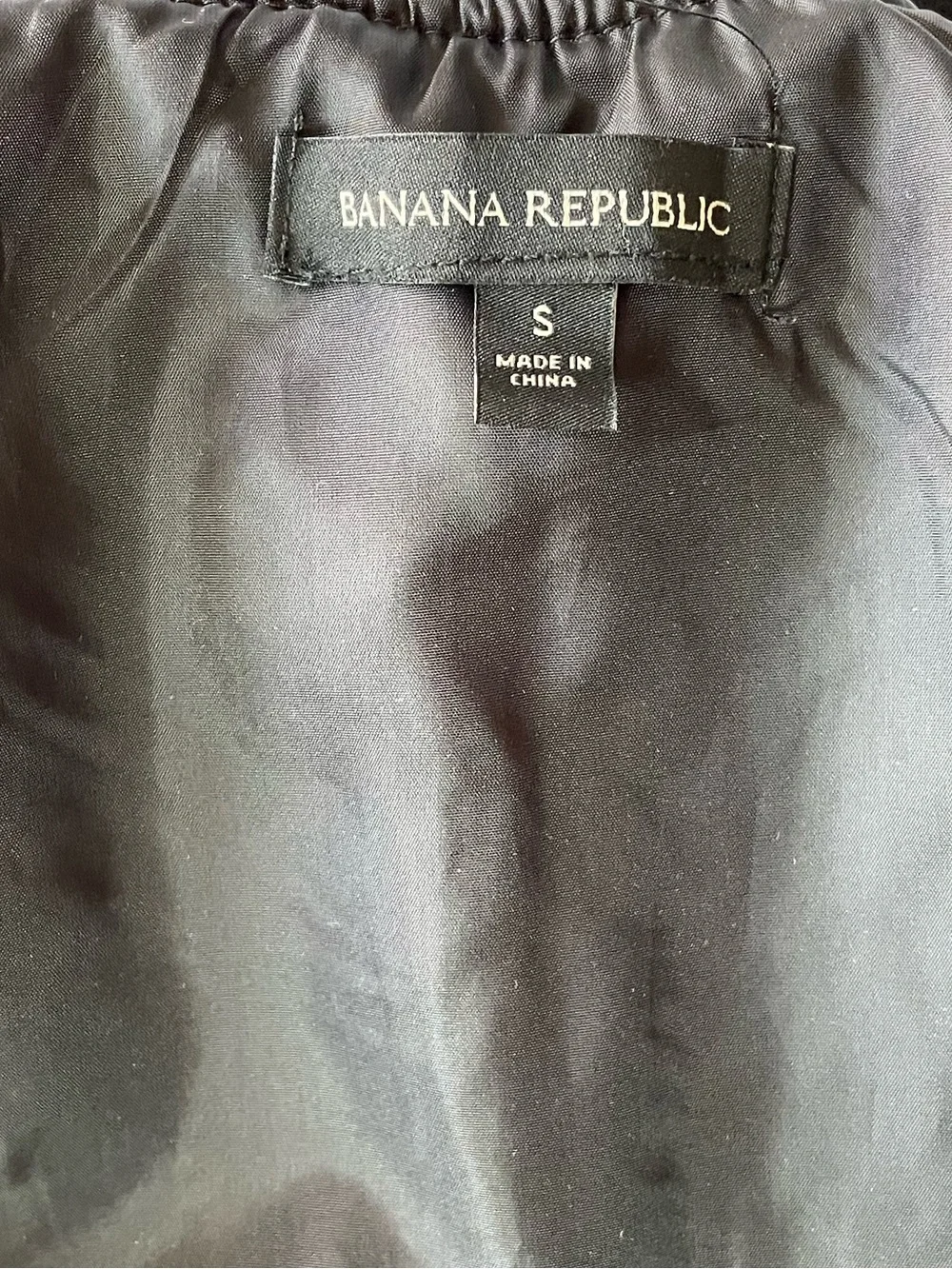 Banana Republic Men's Black Zip-Front Bomber Jacket